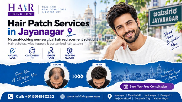 Hair Patch Services in Jayanagar Bangalore – Natural & Customized Hair Replacement