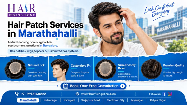 Hair Patch Services in Marathahalli Bangalore – Natural Hair Replacement for Men