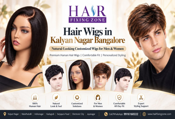 Hair Wigs in Kalyan Nagar Bangalore – Customized Wigs for Men & Women